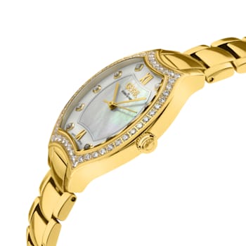Gevril Women's Lugano Swiss Diamond Watch, Stainless Steel IPYG Bracelet