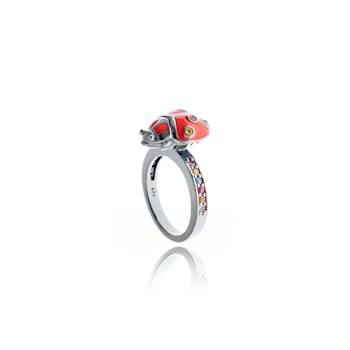 MCL Design Sapphire Ladybug Ring
