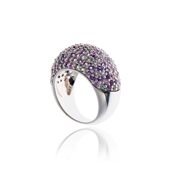 MCL Design Light Rose Sapphire Stardust Pave Ring
