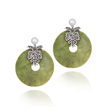 MCL Design Sapphire Jasper Pearl Earrings