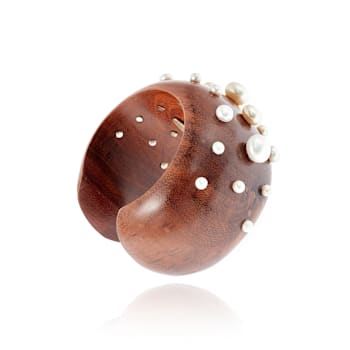 MCL Design White Pearl Cuff Bracelet