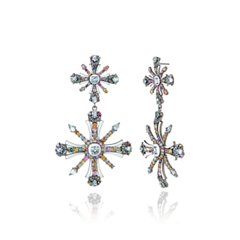 MCL Design Sapphire Crisscross Drop Earrings