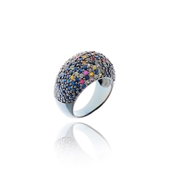 MCL Design Sapphire Stardust Pave Ring