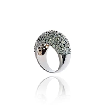 MCL Design Green Sapphire Stardust Pave Ring