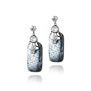 MCL Design Dark Opal Drop Earrings