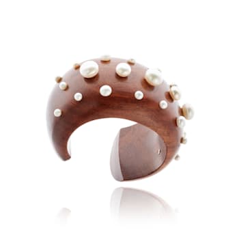 MCL Design White Pearl Cuff Bracelet