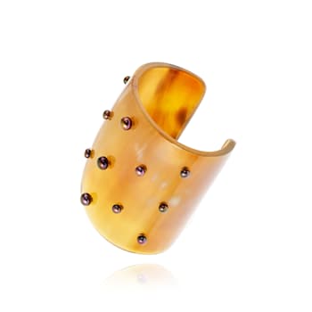 MCL Design Black Pearl Cuff Bracelet