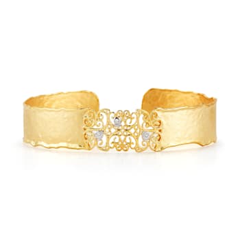 14K Gold 0.06 ct. tw. Diamond Cuff Bracelet