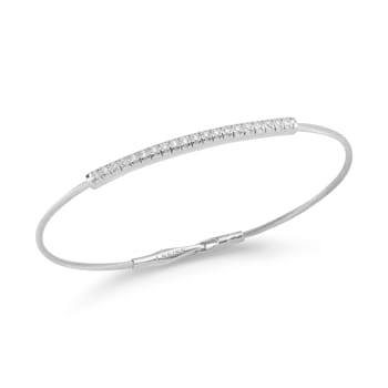 14K White Gold 0.19 ct. tw. Diamond Wire Bracelet