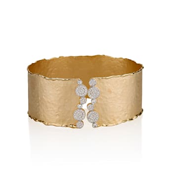 14K Gold 0.80 ct. tw. Diamond Cuff Bracelet
