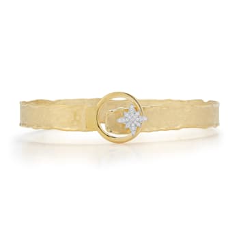 14K Gold 0.13 ct. tw. Diamond Cuff