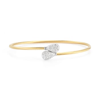 14K Yellow Gold 0.18 ct. tw. Diamond Wire Bangle