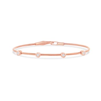 14K Rose Gold 0.14 ct. tw. Wire Bracelet