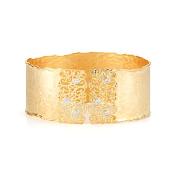 14K Gold 0.12 ct. tw. Diamond Cuff Bracelet