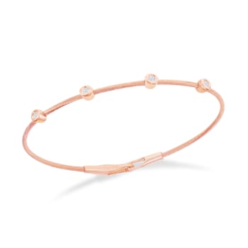 14K Rose Gold 0.14 ct. tw. Wire Bracelet