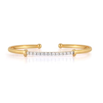 14K Gold 0.50 ct. tw. Diamond Open Bangle