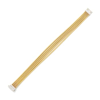 14K Gold 0.21 ct. tw. White Diamond Mesh Bracelet