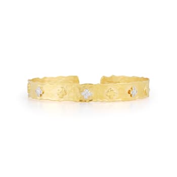 14K Gold 0.12 ct. tw. Diamond Cuff Bracelet