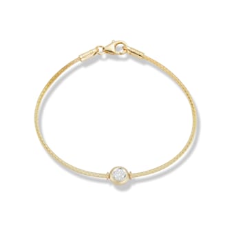 14K Gold 0.05 ct. tw. Diamond Mesh Bracelet