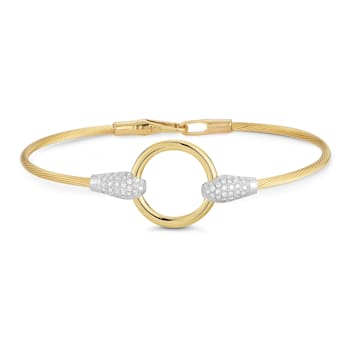 14K Gold 0.30 ct. tw. Diamond Wire Bracelet