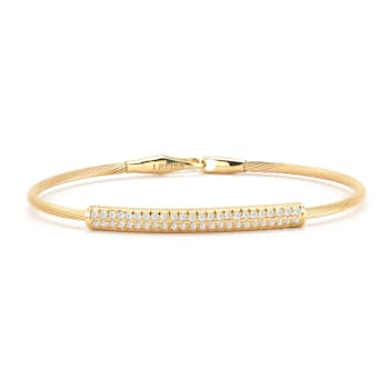 14K Yellow Gold 0.39 ct. tw. White Diamond Wire Bracelet