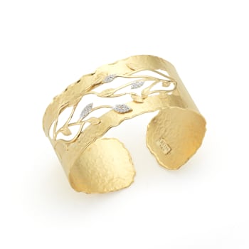 14K Gold 0.18 ct. tw. Diamond Cuff Bracelet