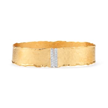 14K Gold 0.17 ct. tw. Diamond Cuff