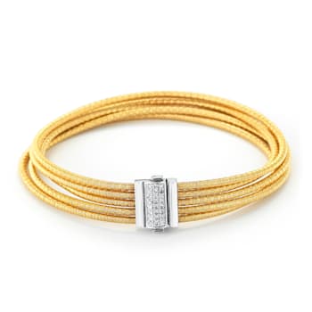 14K Gold 0.21 ct. tw. White Diamond Mesh Bracelet