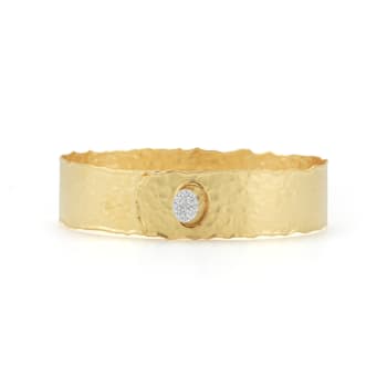 14K Gold 0.23 ct. tw. Diamond Cuff