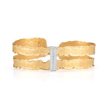 14K Gold 0.15 ct. tw. Diamond Cuff