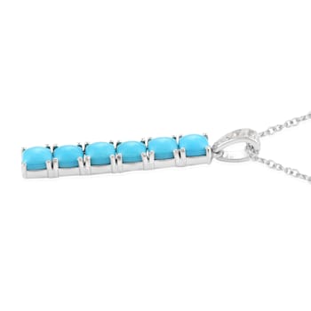 Sterling Silver Sleeping Beauty Turquoise Tennis Necklace