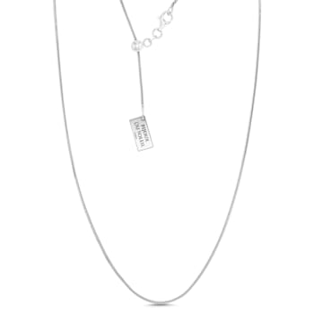Larimar Heart Rhodium Over Sterling Silver Adjustable Necklace