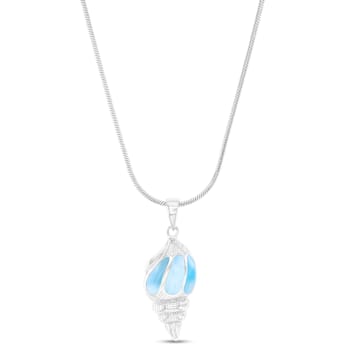 Shell Moon Necklace Rhodium on Sterling Silver Adjustable Shell Moon Necklace Rhodium on Sterling Silver Adjustable