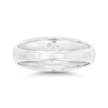 Larimar and Cubic Zirconia Mosaic Rhodium Over Sterling Silver Ring