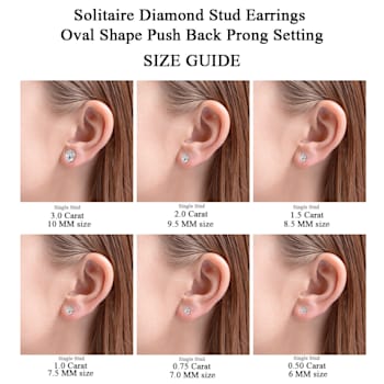 4 Ct 18K Rose Gold IGI Certified Oval Shape Lab Grown Diamond Stud
Earrings Friendly Diamonds
