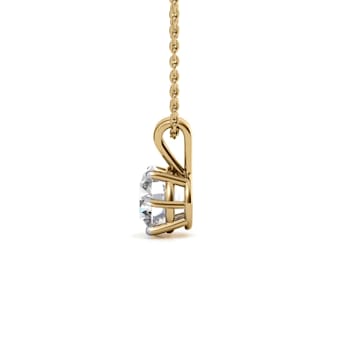 1.5 Ct 14K Gold IGI Certified Lab Grown Round Shape 6 Prong Diamond
Necklace Friendly Diamonds
