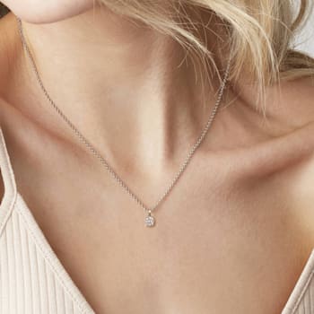 2 Ct 14K White Gold IGI Certified Lab Grown Round Shape 4 Prong Diamond
Necklace Friendly Diamonds