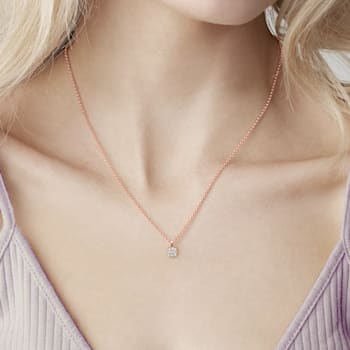 1.5 Ct 14K Rose Gold IGI Certified Lab Grown Round Shape 4 Prong Diamond
Necklace Friendly Diamonds
