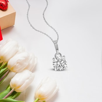 1.5 Ct 14K Rose Gold IGI Certified Lab Grown Round Shape 4 Prong Diamond
Necklace Friendly Diamonds