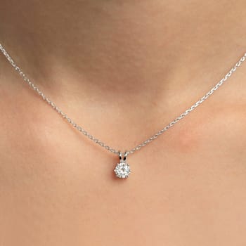 1.5 Ct 14K Gold IGI Certified Lab Grown Round Shape 6 Prong Diamond
Necklace Friendly Diamonds