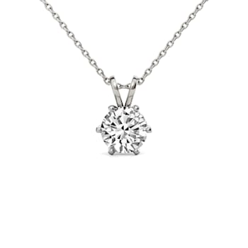 1.5 Ct 14K Gold IGI Certified Lab Grown Round Shape 6 Prong Diamond
Necklace Friendly Diamonds