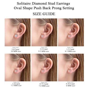 4 Ct 18K Yellow Gold IGI Certified Oval Shape Lab Grown Diamond Stud
Earrings Friendly Diamonds