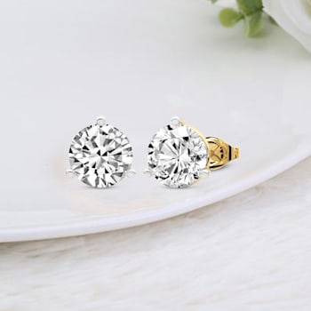 2 Ct 14K Gold IGI Certified Lab Grown Round Shape 6 Prong Diamond Stud
Earrings Friendly Diamonds