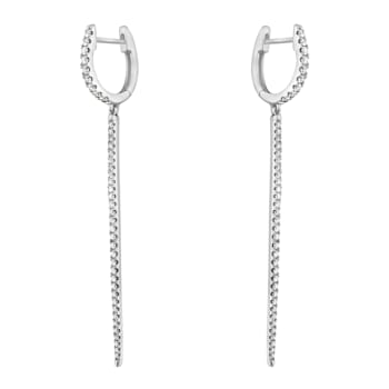 14K White Gold 0.52ct Diamond Earrings