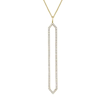 14KY 0.82ct Diamond Pendant With Chain