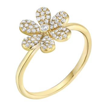 14K Yellow Gold 0.26ct Diamond Ring