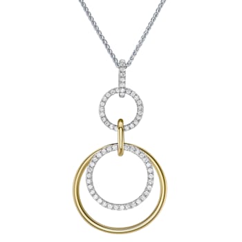 14KW 0.60ct Diamond Pendant With Chain