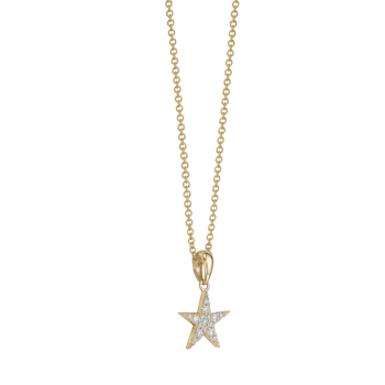 14KY 0.15ct Diamond Pendant With Chain