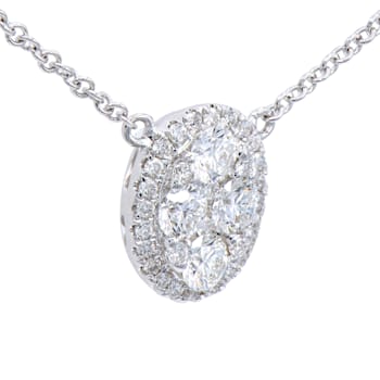 14KW 0.67ct Diamond Pendant With Chain