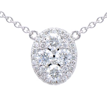 14KW 0.67ct Diamond Pendant With Chain